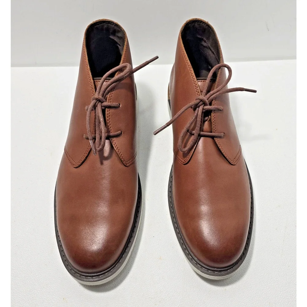 Cole Haan Go-to Lace Chukka Boots Men's 8.5M Woodbury Tan Round Toe Lace Up